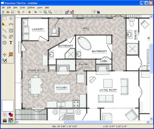 Scale floor plan import example